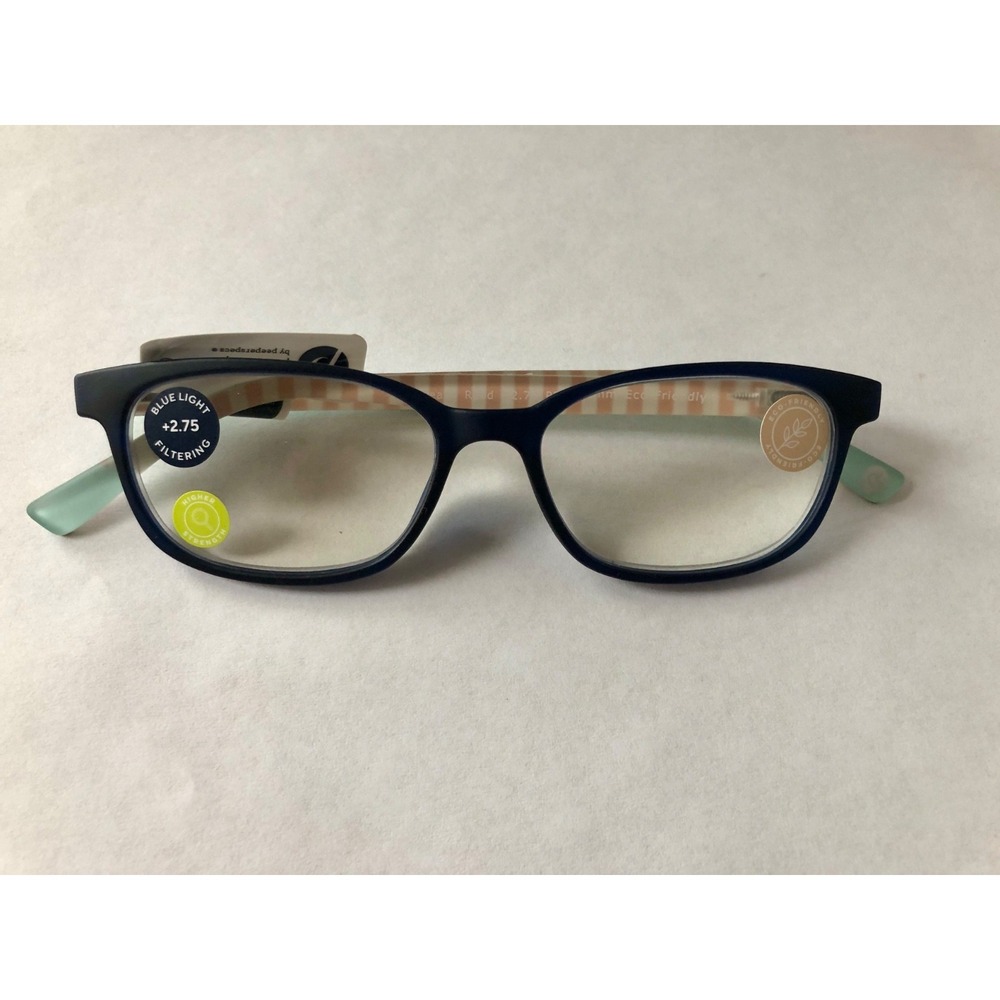 NEW Beach Read Navy Peepers Blue light Filter Readers +2.75